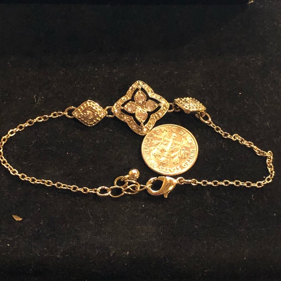 Gold tone cubic zirconia set - Picture 3 of 8